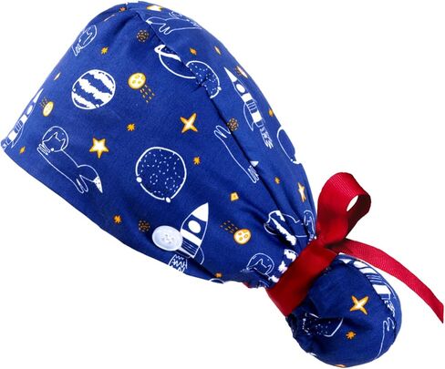 قبعة عمل كوهوتا مع زر للنساء، حامل ذيل حصان، قبعة عمل منتفخة، قبعات شعر طويل... in Kuwait