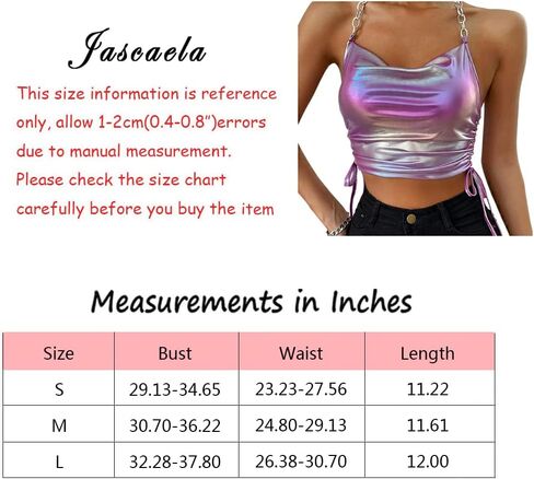 بلوزة Jascaela للسيدات لامعة معدنية مثيرة بدون أكمام مع رسن ثلاثي الأبعاد لمهرجان الرقص الهذيان in Kuwait