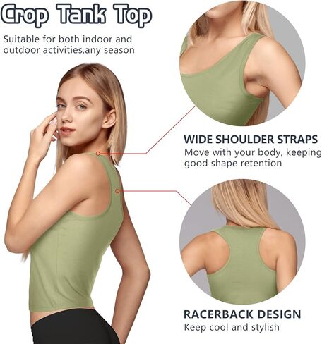 KCDDUMK 4 قطع من القمصان الأساسية بدون أكمام بدون أكمام من القطن الرياضي للنساء in Kuwait