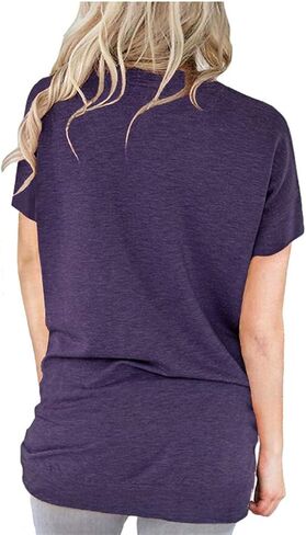 قميص نسائي بأكمام قصيرة وجيب من Onlypuff تي شيرت فضفاض مناسب in Kuwait