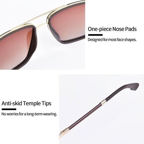 نظارة شمسية OPTOFENDY Aviator للرجال، نظارات شمسية مستقطبة للرجال نظارة شمسية مربعة للرجال طراز عسكري عتيق نظارات شمسية Aviator in Saudi Arabia