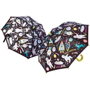 Floss & Rock Umbrella Colour Changing - Space Rockets Planets Astronaut