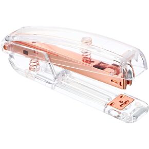 PATIKIL Acrylic Stapler, Portable Stylish Manual Effortless Desktop Accessories Stapler for Classroom Home Office Desk, Gold