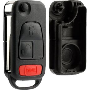 KeylessOption Replacement Keyless Entry Remote Fob Clicker Flip Key Shell Case