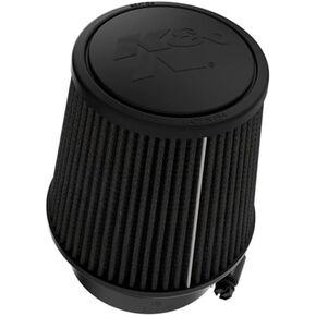 K&N Universal Clamp-On Air Filter: High Performance, Premium, Washable, Replacement Filter: Flange Diameter: 4 In, Filter Height: 6 In, Flange Length: 1.75 In, Type: Dry Synthetic, RU-3113HBK
