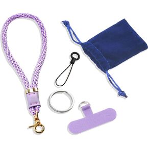 Phone wrist strap Lanyard Wrist Strap with Keychain and Card Holder, Pink
