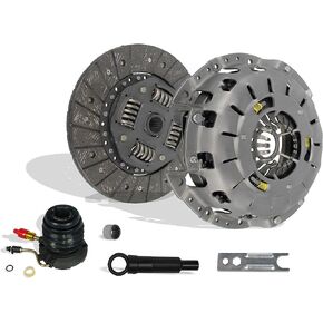 Clutch And Slave With Dust Boot Kit Compatible With Ranger B2300 B2500 XL XLT SE SX DS STX Troy Splash Base Edge 11/1994-2011 2.5L 2.3L Gas SOHC 3.0L V6 Gas OHV (Self Adjusting Plate; 07-116SN)