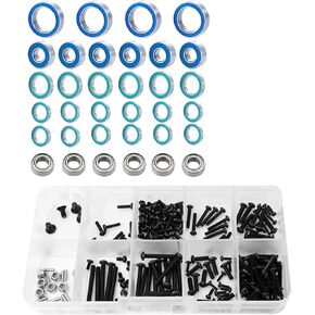 RCMYou Metal Steel Bearing Screw Kit Boxed Upgrade Parts for 1/18 TRX4M,Steel Metal Bearing Screw Kit Boxed Hops Up 1/18 TRX4M