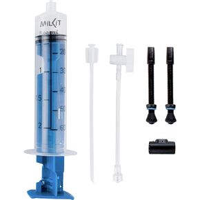 Compact Tubeless Valve System - Tire Sealant Injector 60ml Syringe - Two Patented Valves - Schrader Presta Valve Core Removal Tool - Swiss Engineered - Made in Germany