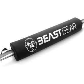 Beast Gear Barbell Pad for Hip Thrust Machine - Heavy Duty, Weightlifting Hip and Squat Bar Pad w/Secure Hook & Loop Fastener - Cushioned Foam Support for Weighted Bar