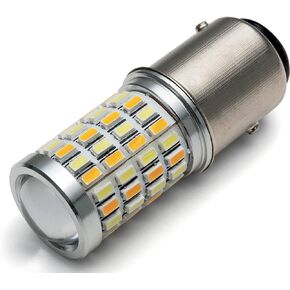 Kuryakyn 2865 Motorcycle Lighting: Replacement High-Intensity LED Light Bulb for Type 1157 Two-Circuit Applications, White/Amber, Pack of 1
