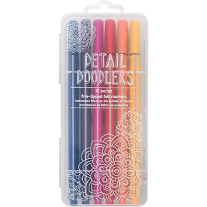 American Crafts 12 Piece Fine-tipped Felt Markers, Pens, Arts, Crafts, Drawing, Sketching, Coloring, Scrapbooking, Journaling, Cardmaking, Printmaking and More