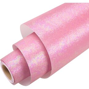 WRAPXPERT Glitter Permanent Vinyl, White Vinyl for Cricut - 12"x5ft Colorful Pearl White Adhesive Vinyl Glitter Vinyl Roll for Craft Cutter, DIY Home Decor, Car Decal and Tumbler