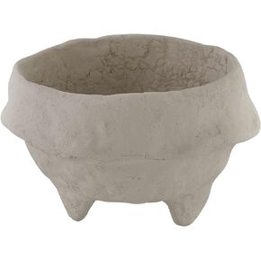 Santa Barbara Design Studio Pure Design Paper Mache Footed Decorative Bowl, Small, Grey