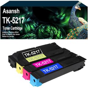 Remanufactured TK-5217 TK5217 Toner Cartridge Use for Kyocera TASKalfa 406ci Copystar CS406ci Printers (4-Pack)