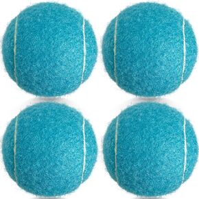 Tennis Balls, 4 Pack Practice Tennis Balls for Beginner, Training Tennis Balls for Pets Dogs (Blue)