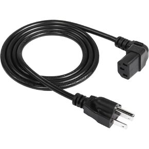 CERRXIAN 3.93 FT 18AWG NEMA 5-15P to Up Angle IEC 320 C13 Computer Power Cord,10A/250V, 3 Prong Wire USA Standard AC Power Supply Cord for PC TV Monitor Printer
