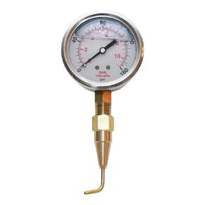 Underhill Water Pressure Gauge and Pitot Tube 160 PSI, with Dial Indicator, Tester, for Outdoor Garden, Sprinklers, Irrigation System, HeadChecker, A-HCGPK