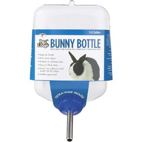 LITTLE GIANT Bunny Bottle Water Dispenser - Pet Lodge - Large Capacity Plastic Water Bottle for Rabbits, Hamsters, Guinea Pigs, Other Small Animals (64 oz.) (Item No. BB64)