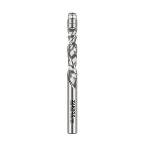 ZahyoX Compression Spiral Flush Trim Router Bit, Solid Carbide Flush Trim Straight Router Bit with Double Bearing, 1/4" Cutting Dia, 1/4" Shank, 1-1/8" Cutting Length, 3" Overall Length