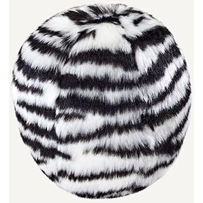 Fluff and Tuff Plush Toy Balls for Dogs, Medium 5.5-Inch (Tiger Ball)