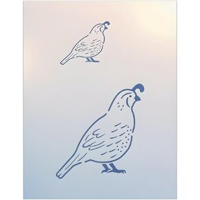 Quail Stencil - Forest Mountain Woodland Wildlife African Wild Animal DIY Template Reusable Laser Cut Mylar Template for Painting Home Decor DIY Crafts - The Artful Stencil