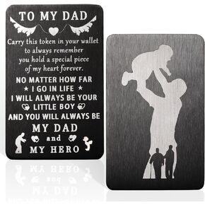 Wallet Card for Dad - Personalized Gifts for Birthday, Valentine's Day, & Father's Day Gift from Daughter or Son, Best Dad Ever, New Dad Keepsake, Unique Gifts for Dad, Dad Gifts from Daughter