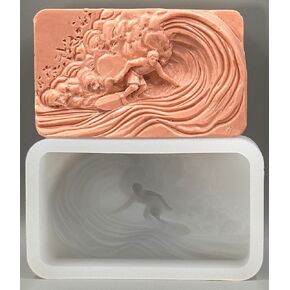 ARTCRAFTMOLDS سيرفر قالب من السيليكون والصابون والجص والشمع والراتنج والطين 5oz