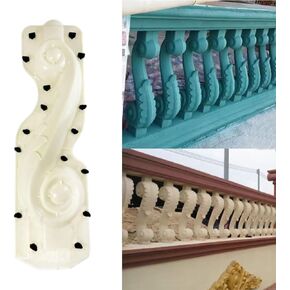 2Pcs/Set Balustrade Mold - DIY Concrete Mold，ABS Precast Railing Column Cement Mold for Garden Decor Crafting in Saudi Arabia