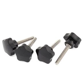 uxcell a15102200ux0316 M8 x 50 mm Male Thread Star Head Screw On Type Clamping Knob 4Pcs Pack of 4