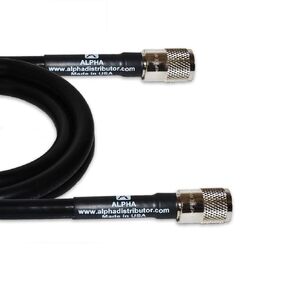 Alpha Distributor RG8U / RG8 COAXIAL Cable with AMPHENOL’S PL-259 Hand SOLDERED - 15FT