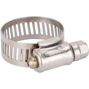 Rocky Mountain Goods Heavy Duty Stainless Steel Hose Clamp - Clamp Range is 1/2" - 1-1/4" - (No. 12) - 1/2" Band Width - Worm Drive Hose Clamp - Stainless Steel Screw (5)