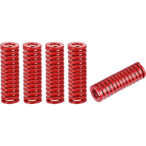 uxcell 3D Printer Die Spring, 5pcs TM 22mm OD 25mm Long Spiral Stamping Medium Load Compression Mould Die Springs for 3D Printer Electric Part, Red