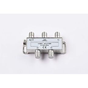 TV Antenna 4-Way Splitter AC Current Pass HD Digital High Performance 1 Ghz 5-1000 Mhz