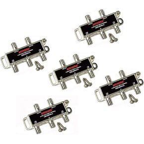 Antronix CMC2004H 4-Way- (5) Pack - Horizontal Splitter (4) -7db Ports 5-1002 MHz High Performance Profession Quality for Coax Cable TV & Internet Factory Sealed with Screws