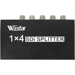 SDI 1x4 Splitter Black Amplifier Splitter 1 in to 4 Out SD-SDI HD-SDI 3G-SDI Repeater Extender
