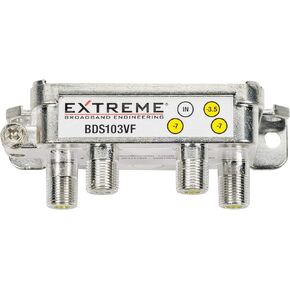 Extreme Broadband BDS103VF 3-Way Digital Splitter - Vertical Flex-Mount True Flex RG6 Coaxial Splitter