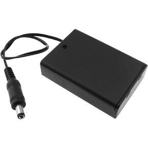 AA Battery Holder Black 3x1.5V 4.5V AA Battery Box with DC 5.5x2.1mm Male Connector DIY Battery Holder Battery Packs Case Power Bank Wired ON/Off Switch with Cover