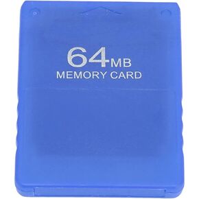 HURRISE PS2 Game Memory Card, FMCB McBoot Card v1.966 64 MB Memory Card Compatible with All Versions for PS2 Standard Edition and Slim Edition(Blue)