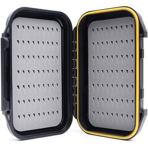 ORIONE Waterproof Portable Fly Fishing Box Easy Grip Foam Jig,Fly Fishing Case,Large Capacity and Pocket Sized，Fly Boxes for Fly Fishing and Trout，Ice Fishing Tackle Boxs for Fly Iures