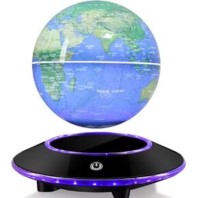 Levitating Globe, Rotating Floating Globe 6 Inches Magnetic Levitation World Map Globe Lamp, Cool Gifts for Christmas, Birthday, Home Office Decor (7 Colors Changing) in Saudi Arabia