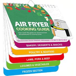 دليل الطبخ للمقلاة الهوائية، دليل الطبخ للمقلاة الهوائية، كتاب الطبخ المرجعي السريع، دليل الرسم البياني لوقت الطبخ لملحقات المقلاة الهوائية، مجموعة أوراق الغش للمقلاة الهوائية in Kuwait