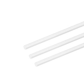 uxcell ABS Styrene Plastic Round Bar Rod,1/8 inch Dia 20 inch Length,White for Architectural Model Making DIY 3pcs