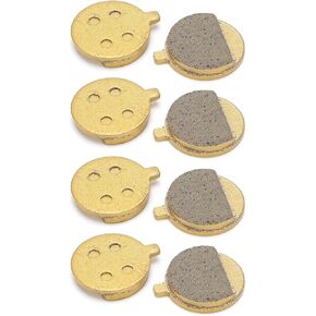 Scooter Brake Pads 4 Pair Electric Scooter Disc Brake Pad Copper Based Bike Round Brake Pad for Mountain