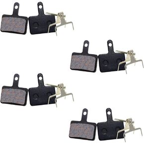 4 Pairs Bike Brake Pads Compatible with TRP Tektro Shimano Deore Br-M575 M525 M515 T615 T675 M505 M495 M486 M485 M475 M465 M447 M446 M445 M416 M415 M395 M375 M315 M355 C601(Black,Resin,Semi Metallic)