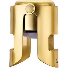 OWO Champagne Stopper, Stainless Steel Bottle Plug Sealer for Sparkling Wine, Superior Leak-Proof Bubble Retaining Saver, No Sharp Edge, No Spill, Fizz Saver, Passed Press Test (Rose Gold)