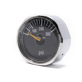 PIC Gauges HEX-108RN Center Back Mount Dry Non-Fillable Miniature Hex Gauge w/ Nickel Plated Hex Case, Brass Internals, Plastic Lens, 1" Dial, 0/1500 psi Range, 1/8" Male NPT