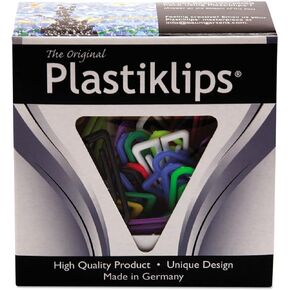 Baumgartens LP0600 Plastiklips Paper Clips, Large, Assorted Colors, 200/Box