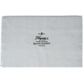 Hagerty Silver Duster - 2 Piece Polishing Cleaner Cloth for Holloware, Flatware, and Jewelry, Clean and Remove Tarnish for Sterling Silver, Silver Plate, Gold - 12"x15"