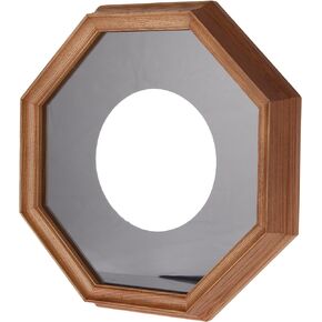 Bard's Glass Front Oak Wall Mountable Plate Frame, 13" H x 13" W x 1.5" D (For 8" - 9.5" Plates)